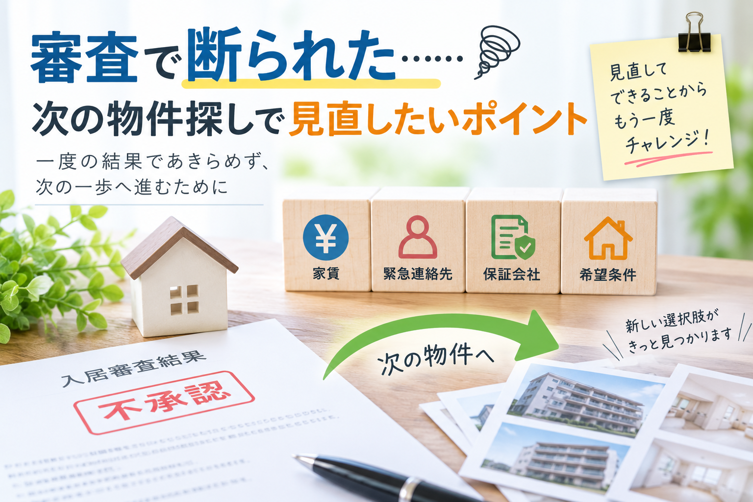 審査で断られた……次の物件探しで見直したいポイント