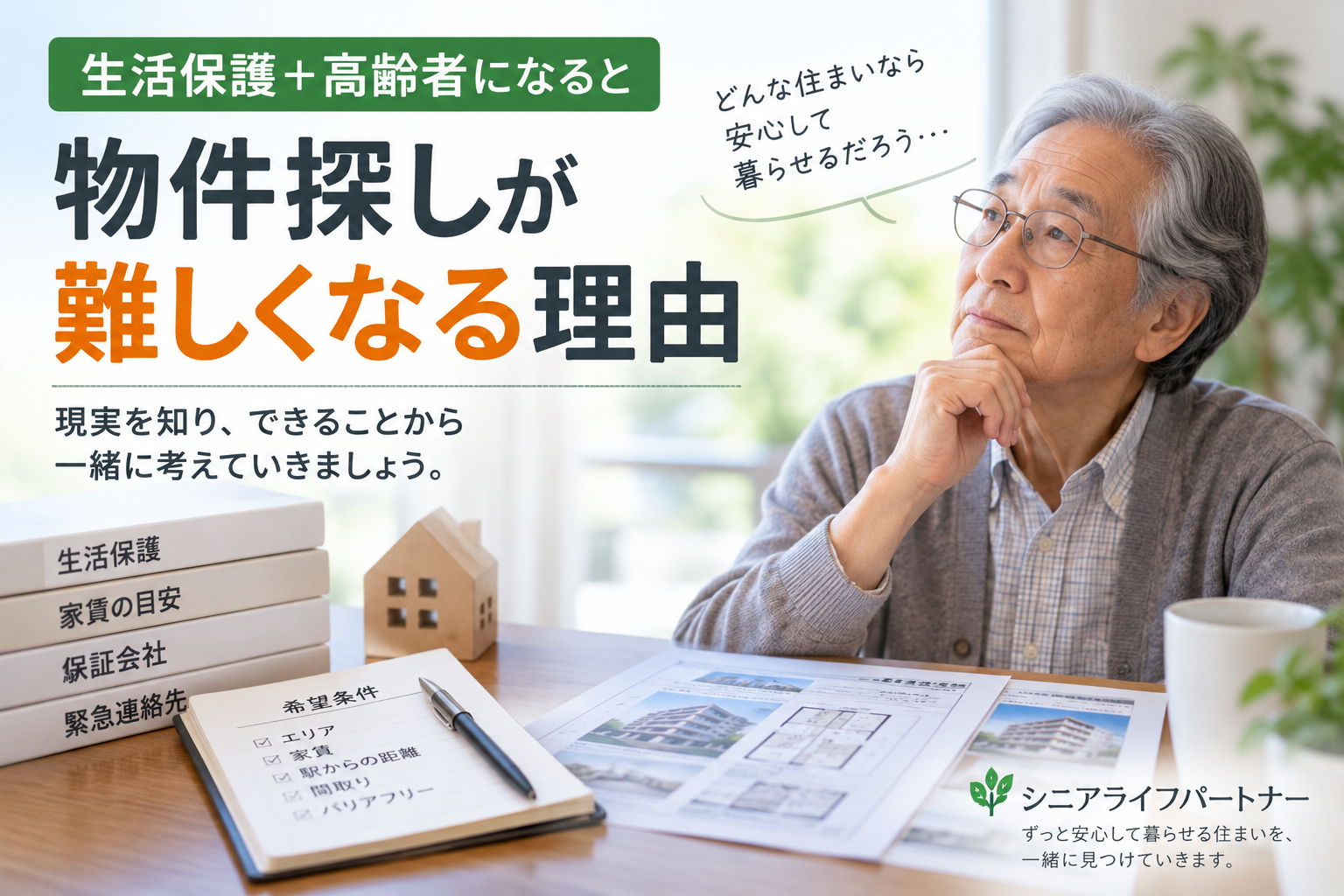 生活保護+高齢者になると物件探しが難しくなる理由