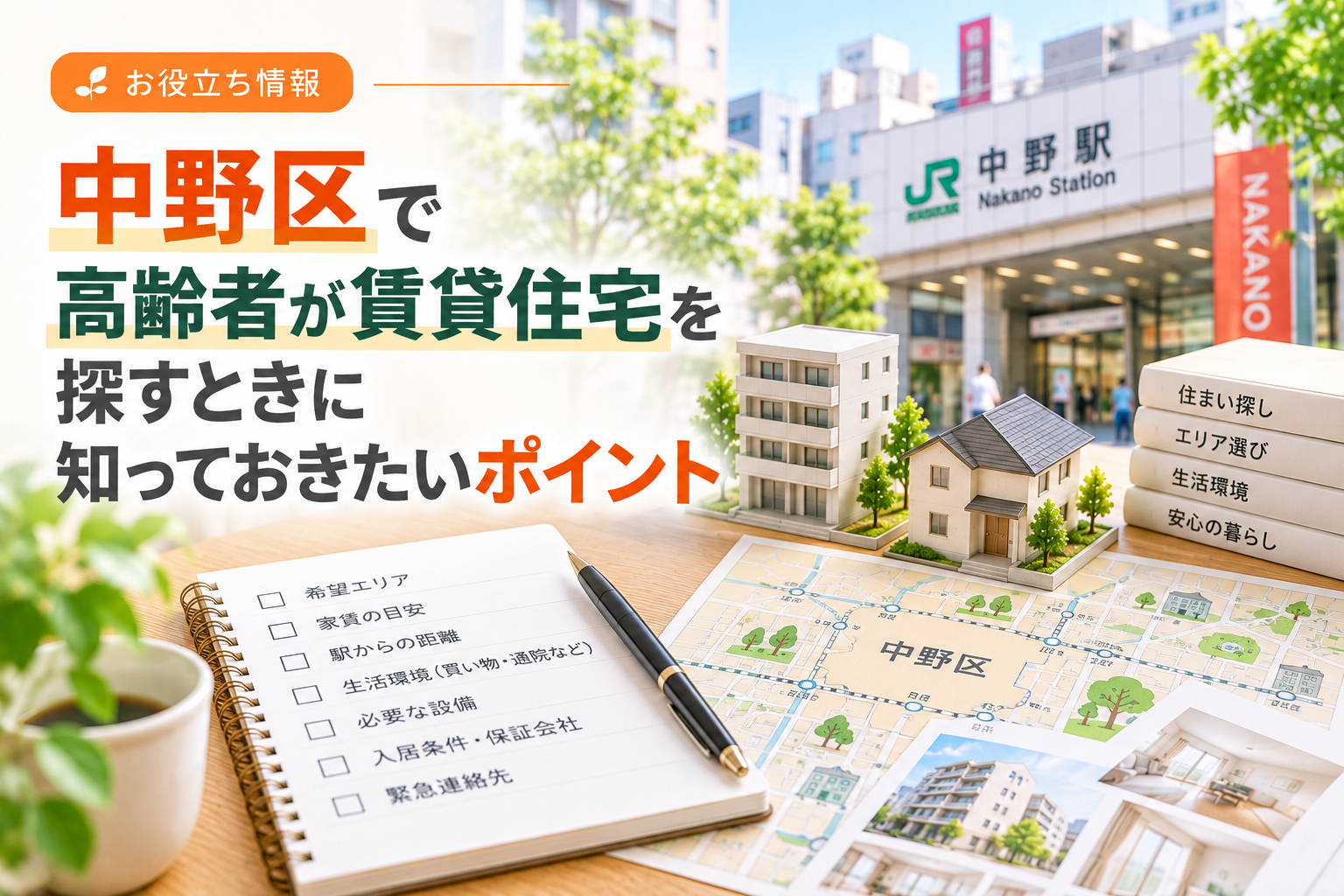 中野区で高齢者が賃貸住宅を探すときに知っておきたいポイント