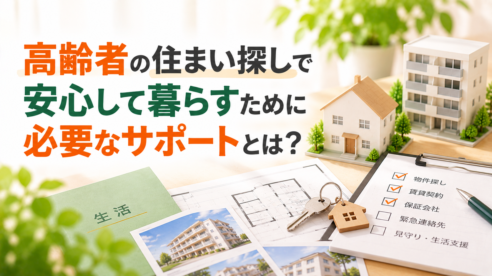 高齢者が賃貸住宅で安心して暮らすために必要なサポートとは？