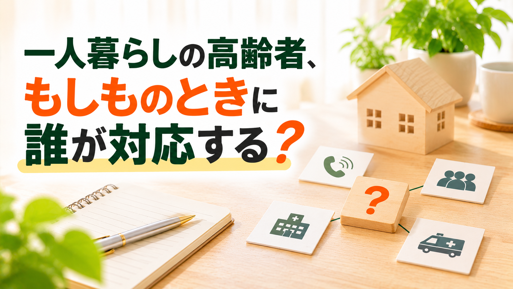 一人暮らしの高齢者、もしものときに誰が対応する?