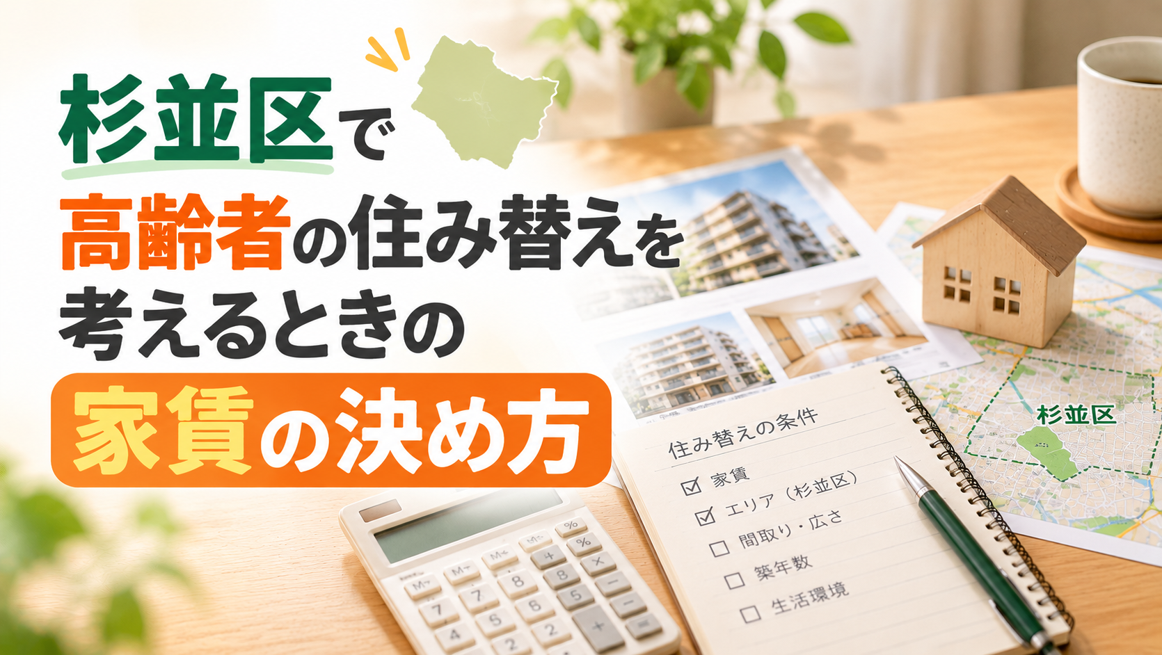 杉並区で高齢者の住み替えを考えるときの家賃の決め方